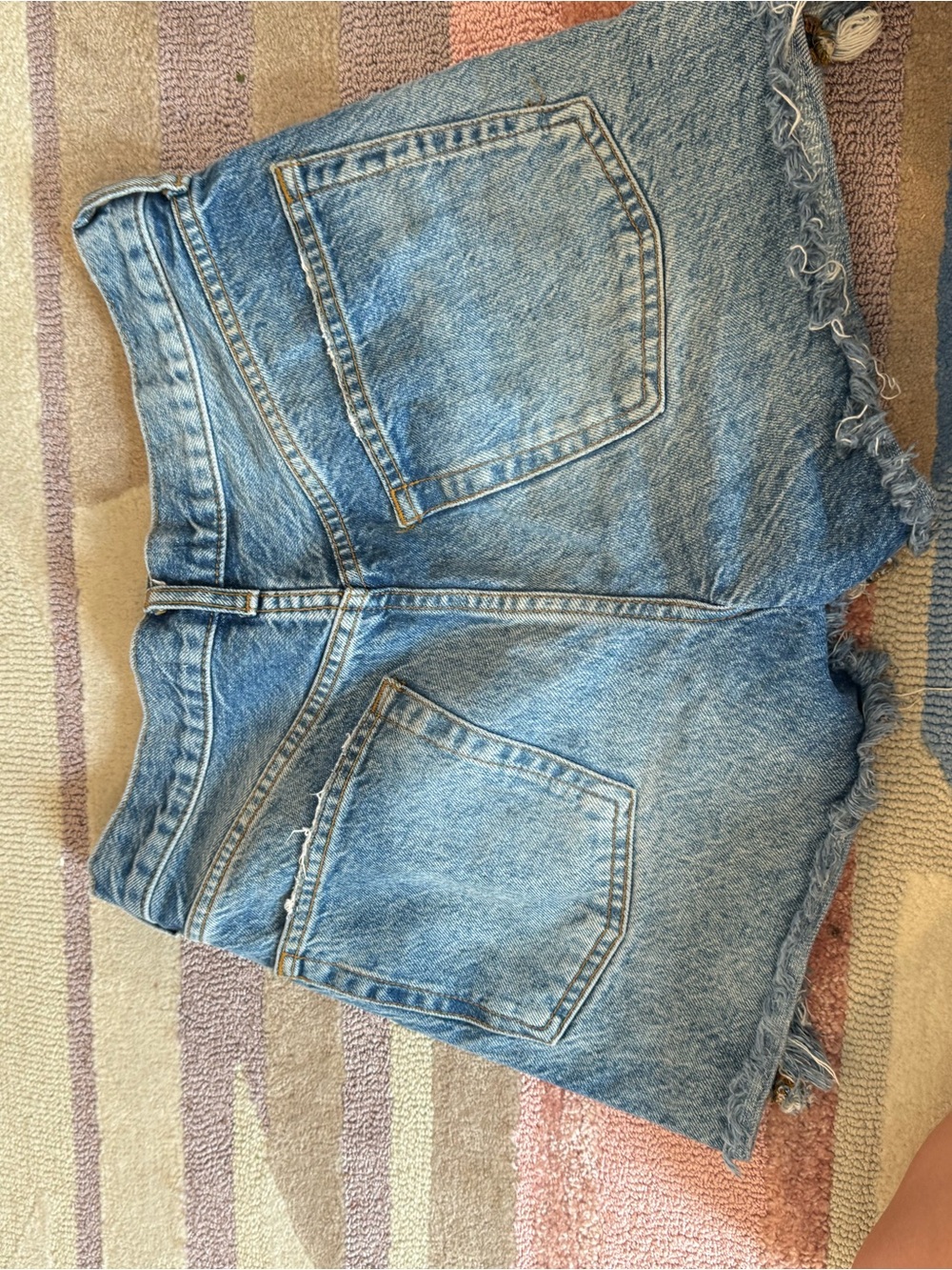 Vintage Light Blue Denim Cutoff Shorts